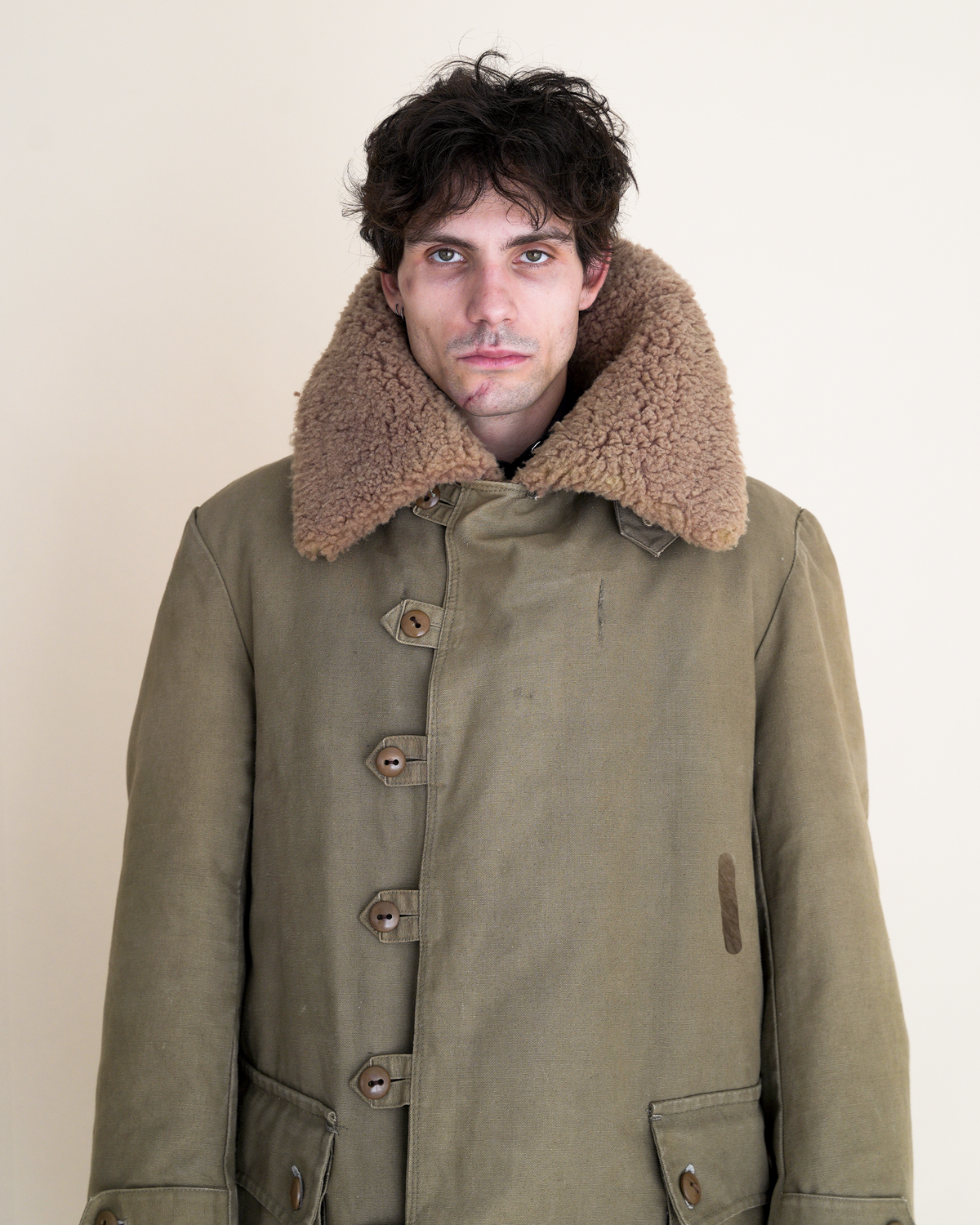 1940s Swedish Army “Livpäls” Sheepskin-Lined Field Coat