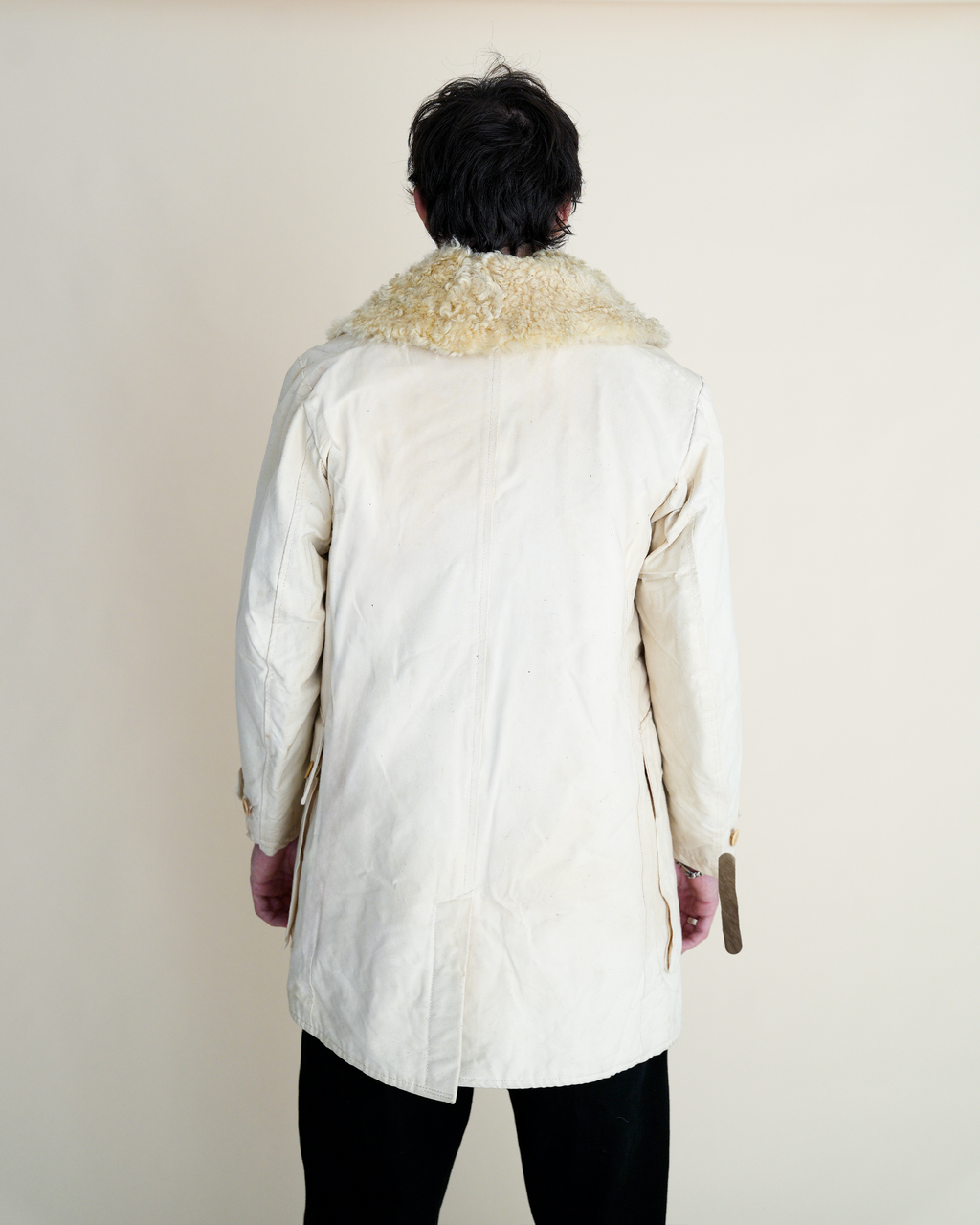 1940s Swedish Army m/1913 “Livpäls” Sheepskin-Lined Winter Coat