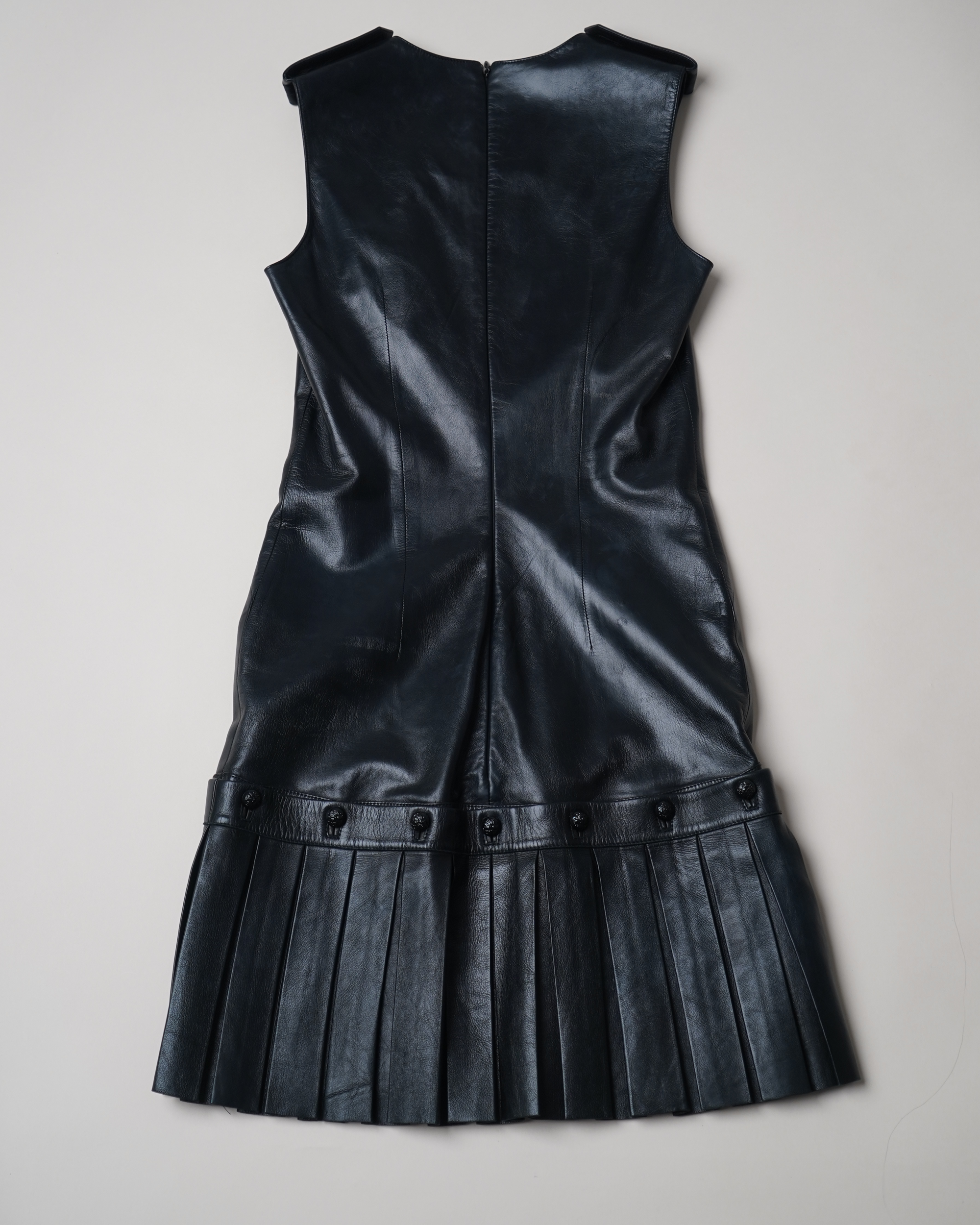 Alexander McQueen two-way Leather Mini Dress