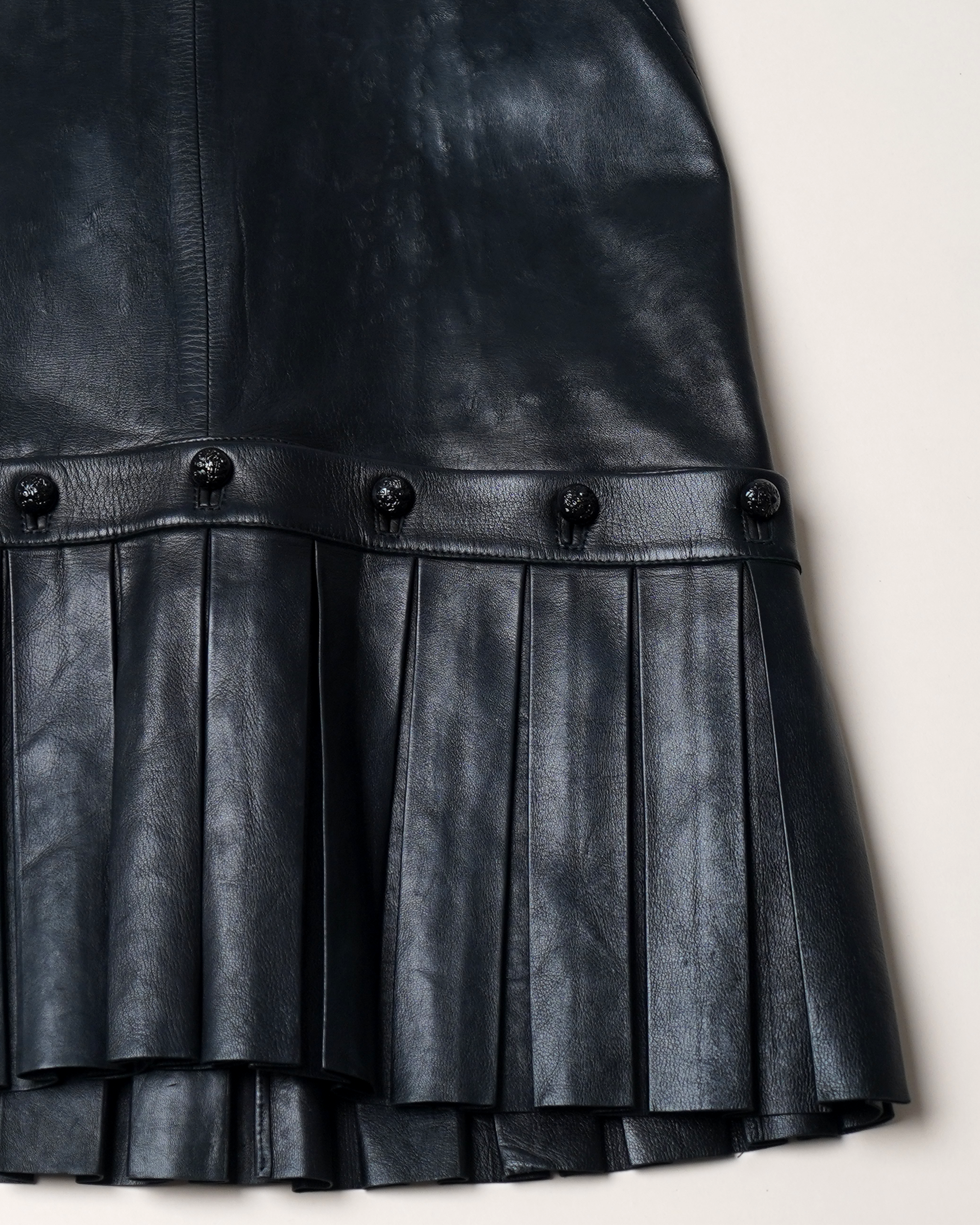 Alexander McQueen two-way Leather Mini Dress