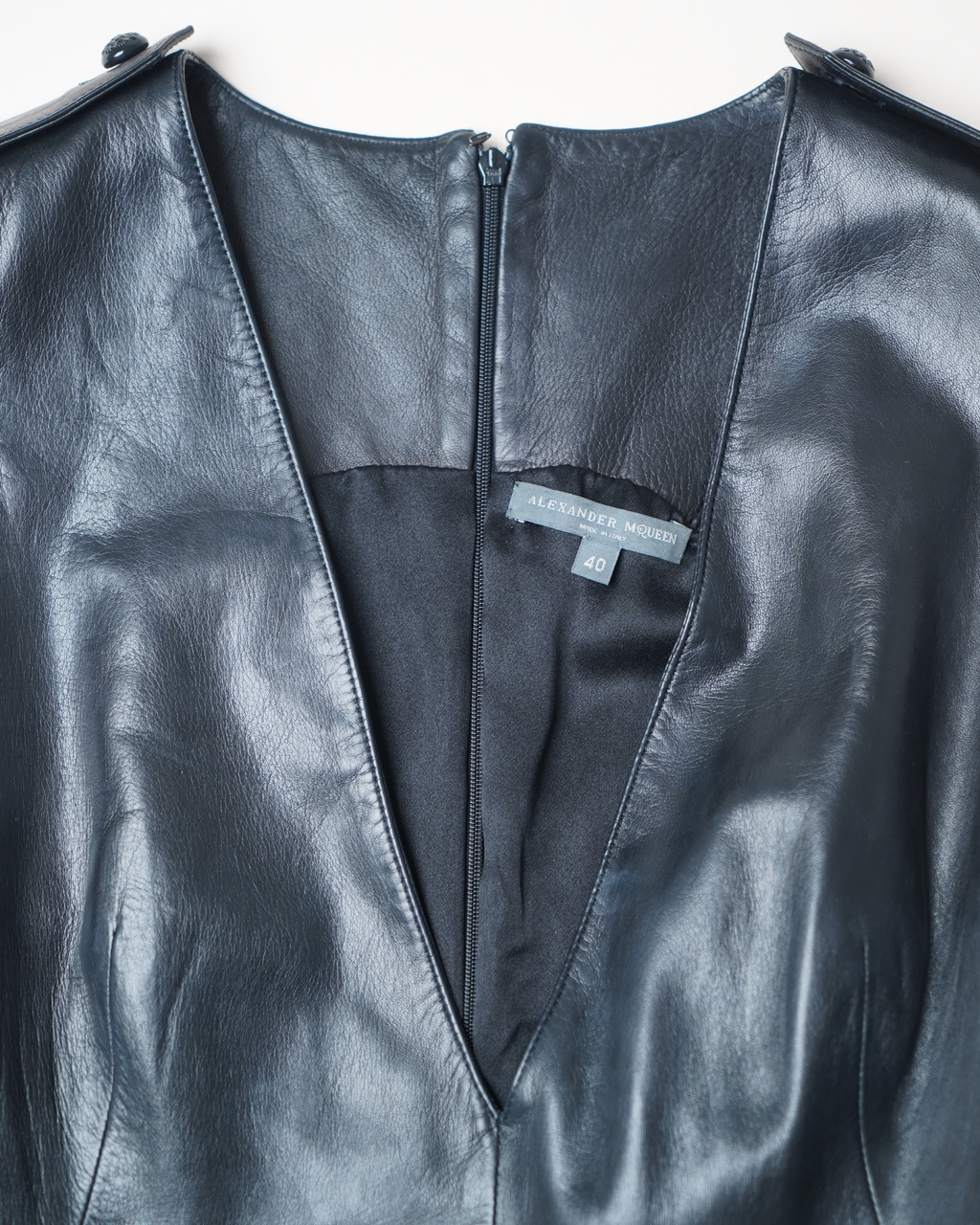 Alexander McQueen two-way Leather Mini Dress