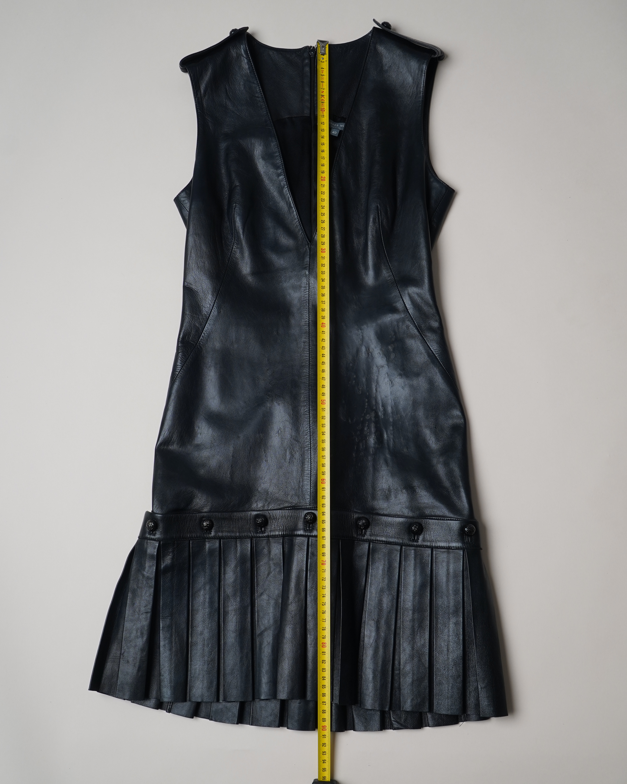 Alexander McQueen two-way Leather Mini Dress