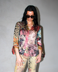 Roberto Cavalli "Patchwork" print silk blouse