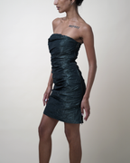 Vintage AllSaints Shimmering Crinkle Strapless Dress