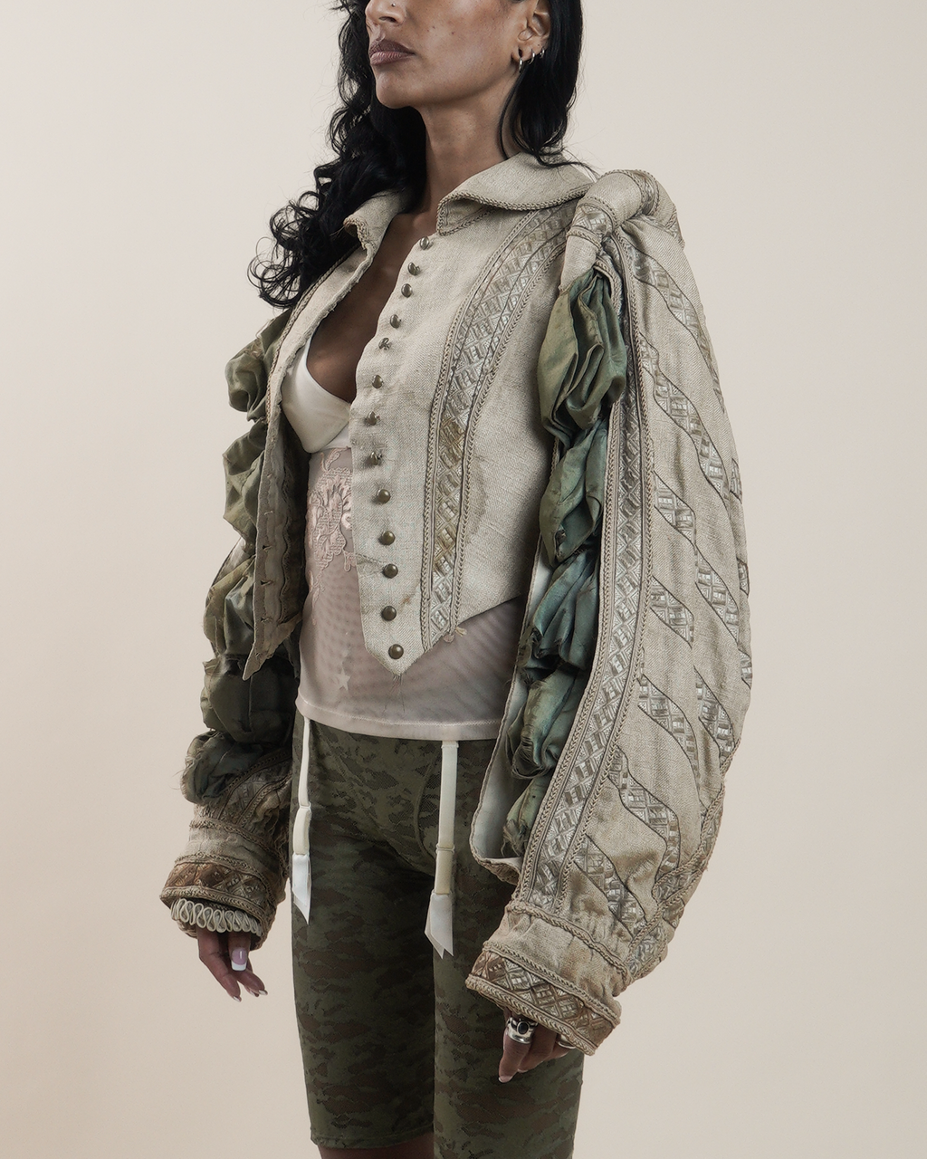 Antique 19th Century Theatrical Renaissance-Revival Slash Sleeved Jacket