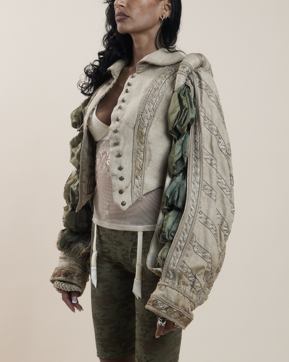 Antique 19th Century Theatrical Renaissance-Revival Slash Sleeved Jacket