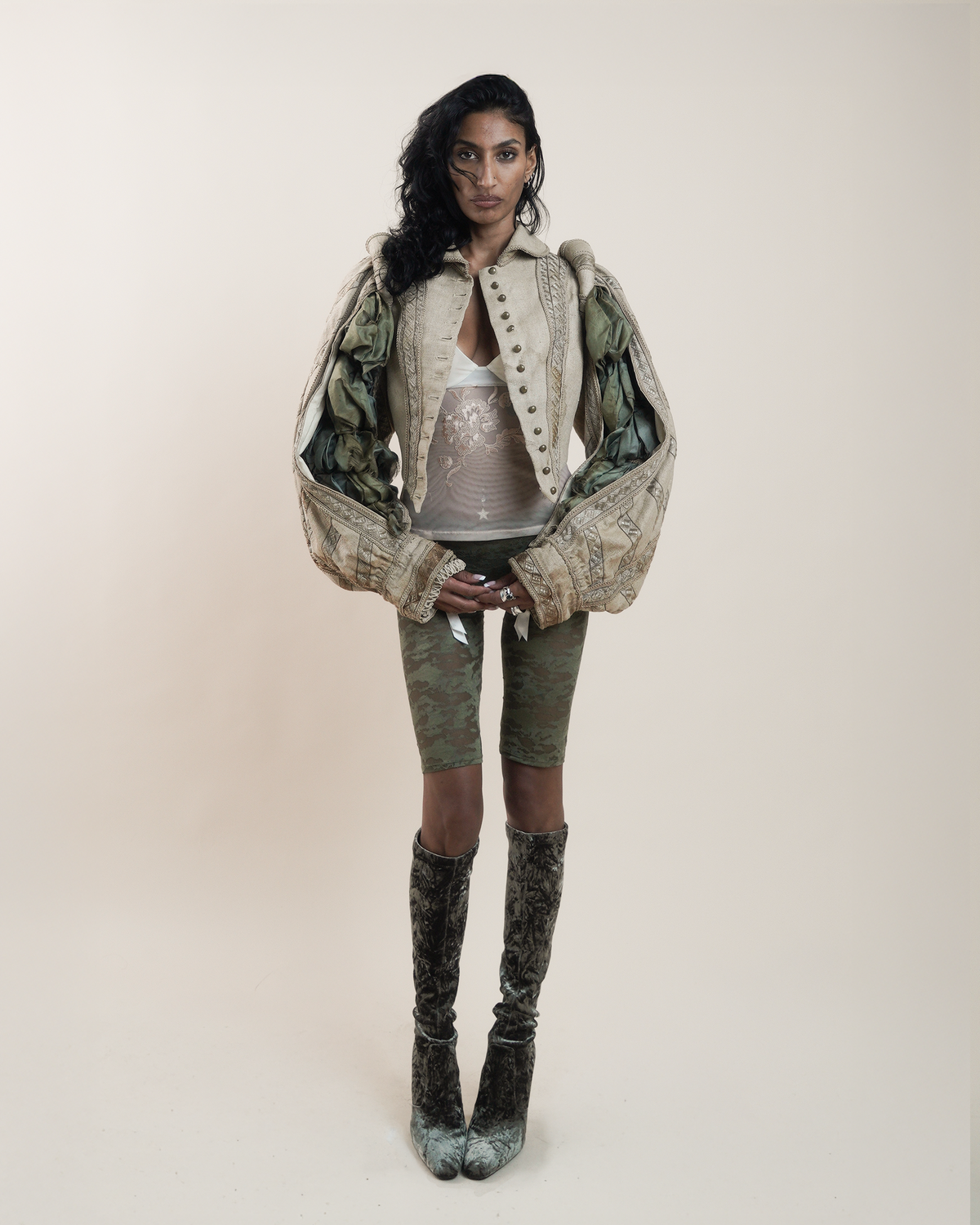 Antique 19th Century Theatrical Renaissance-Revival Slash Sleeved Jacket