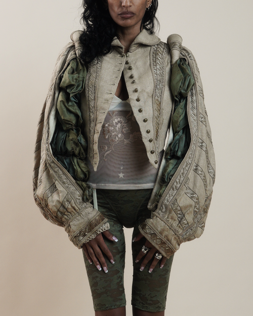Antique 19th Century Theatrical Renaissance-Revival Slash Sleeved Jacket