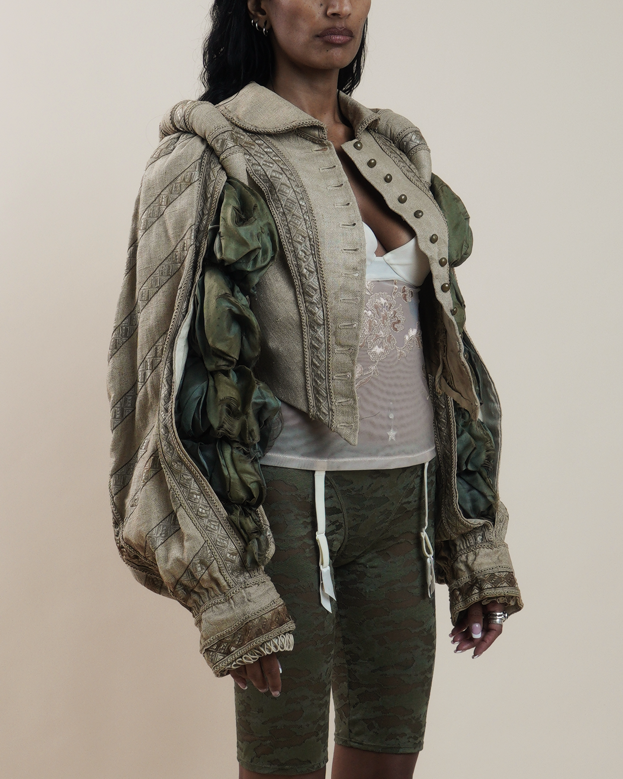 Antique 19th Century Theatrical Renaissance-Revival Slash Sleeved Jacket