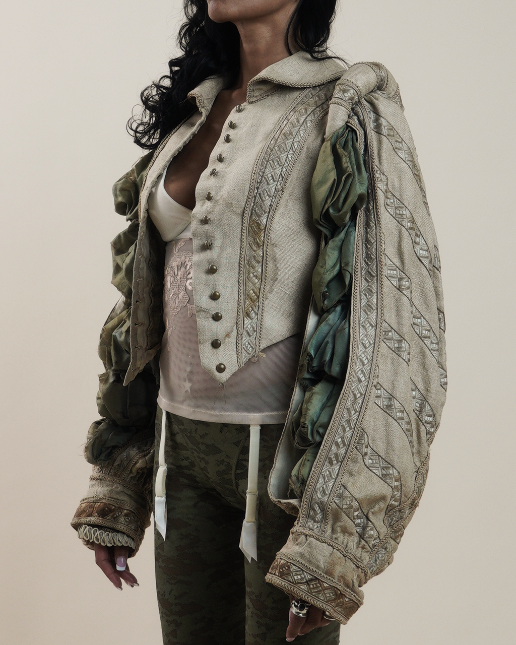 Antique 19th Century Theatrical Renaissance-Revival Slash Sleeved Jacket