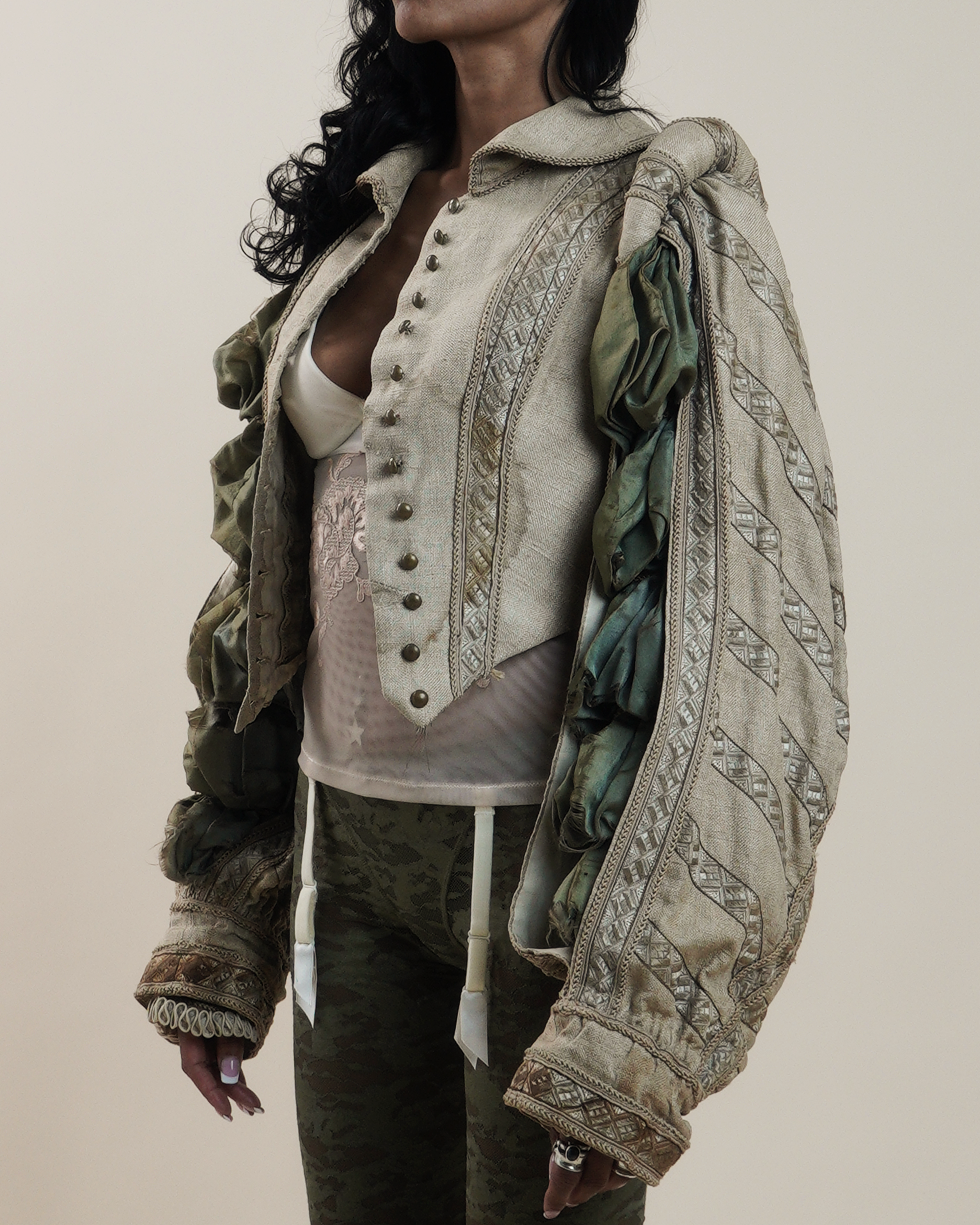 Antique 19th Century Theatrical Renaissance-Revival Slash Sleeved Jacket