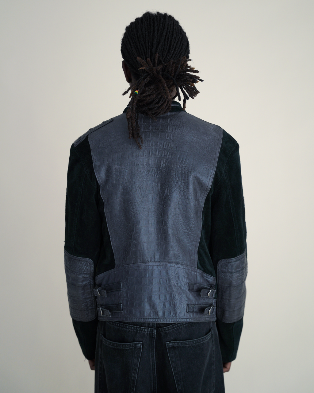 Archival Armani Jeans FW1998 “Dragon Hide” Suede Moto Jacket
