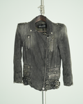 Balmain faded denim biker jacket