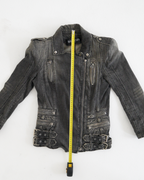 Balmain faded denim biker jacket