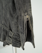 Balmain faded denim biker jacket