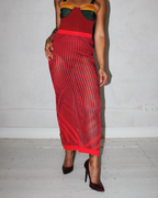 Balmain by Olivier Rousteing open-work maxi skirt