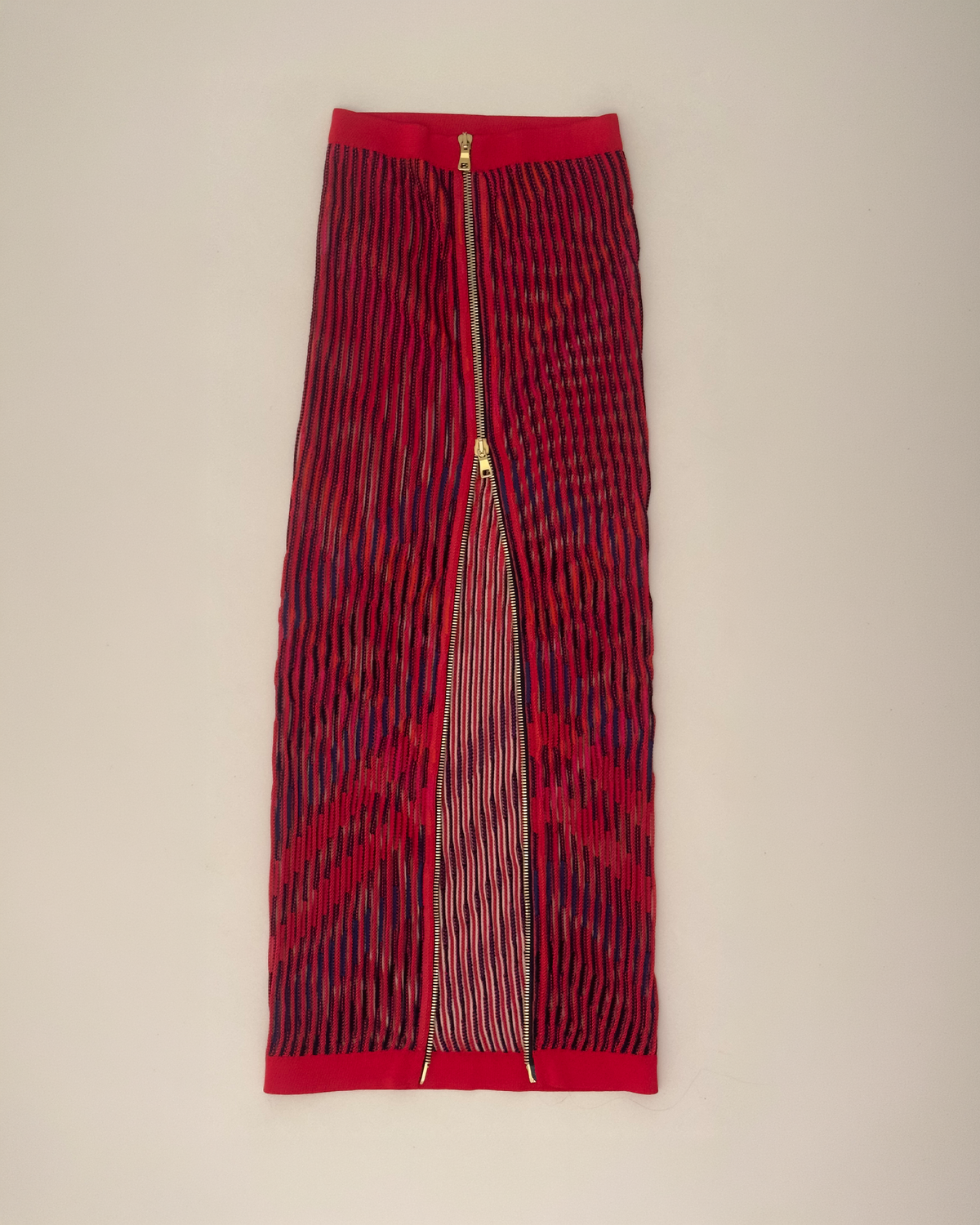 Balmain by Olivier Rousteing Open-Work Maxi Skirt