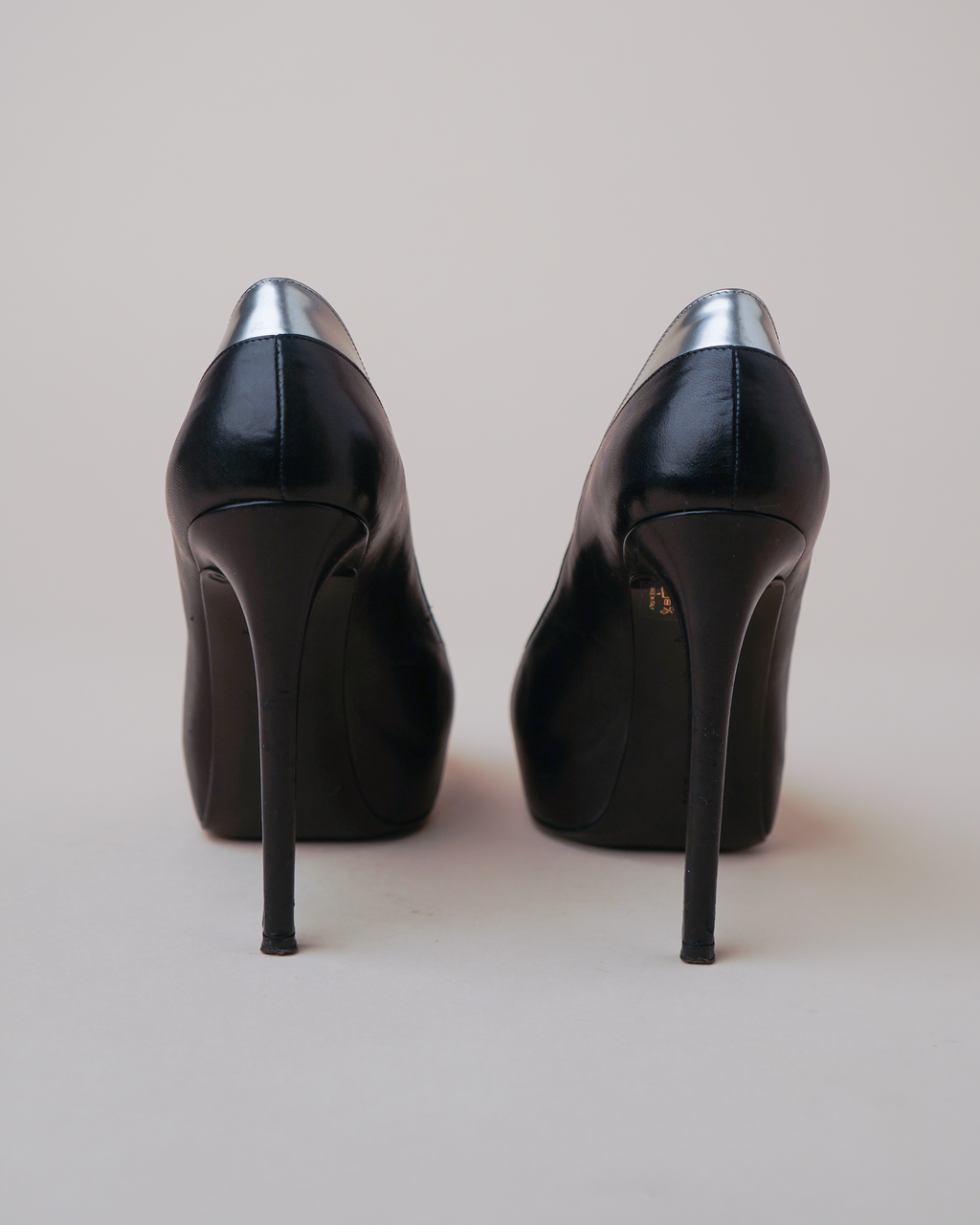 Barbara Bui Black Leather Platform Pumps