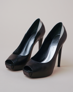 Barbara Bui Black Leather Platform Pumps