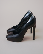 Barbara Bui Black Leather Platform Pumps