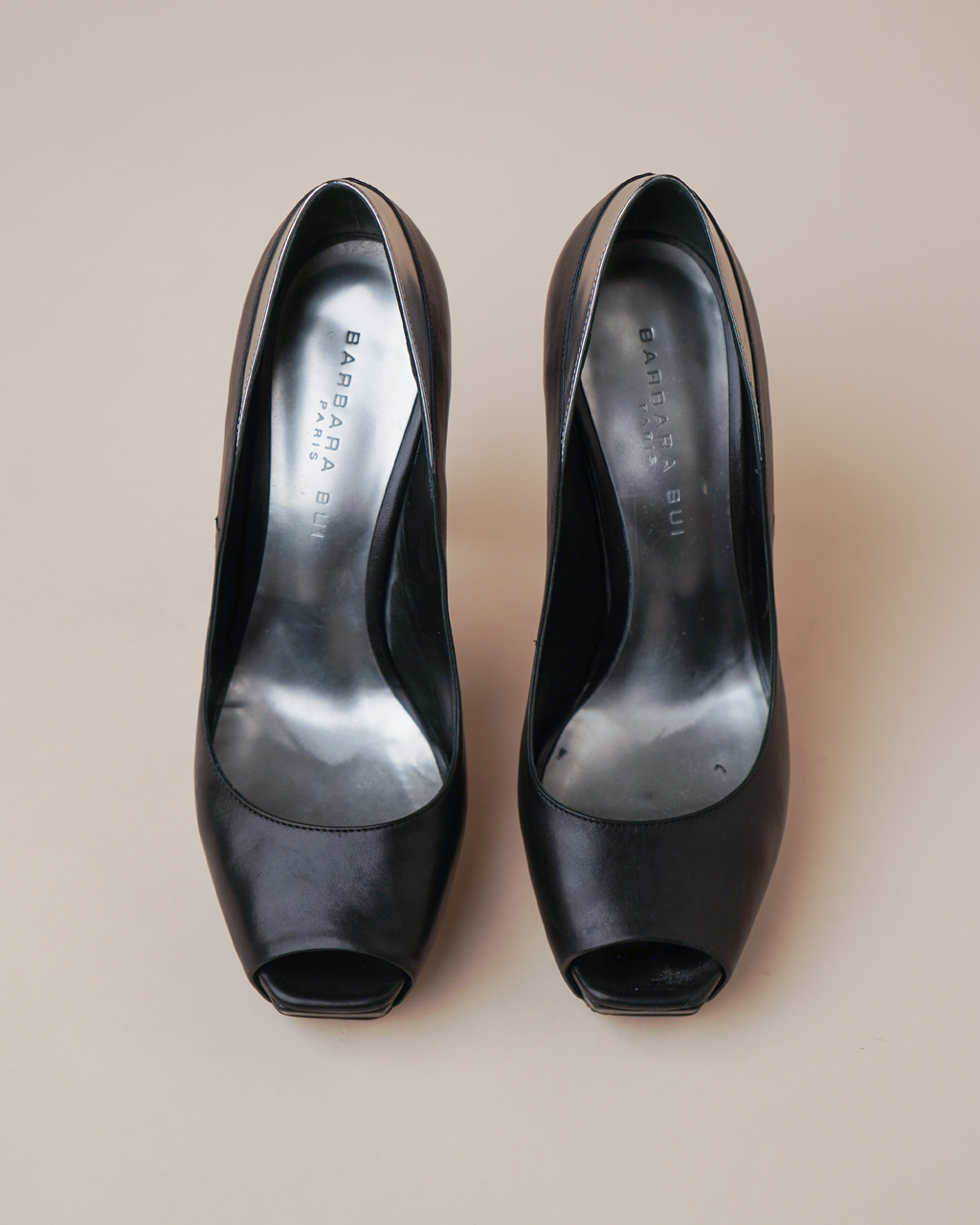 Barbara Bui Black Leather Platform Pumps