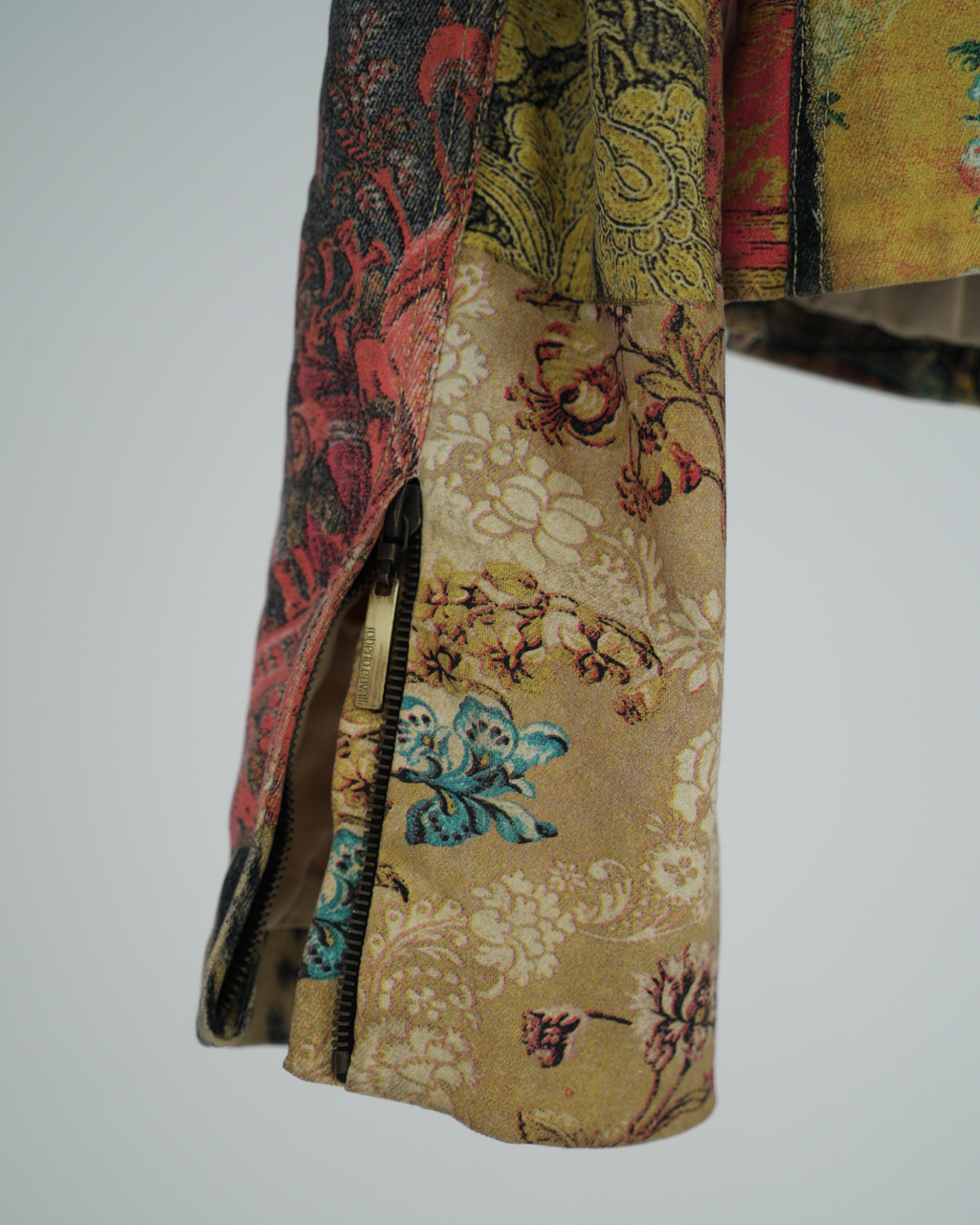 Roberto Cavalli "Patchwork" print biker jacket