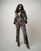 Roberto Cavalli A/W 2001 Two-Piece Denim and Fur Set