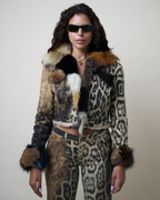 Roberto Cavalli A/W 2001 Two-Piece Denim and Fur Set