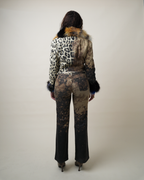 Roberto Cavalli A/W 2001 Two-Piece Denim and Fur Set