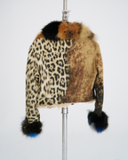 Roberto Cavalli A/W 2001 two-piece denim and fur set
