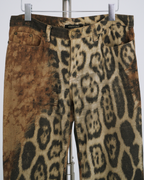 Roberto Cavalli A/W 2001 two-piece denim and fur set