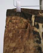 Roberto Cavalli A/W 2001 two-piece denim and fur set