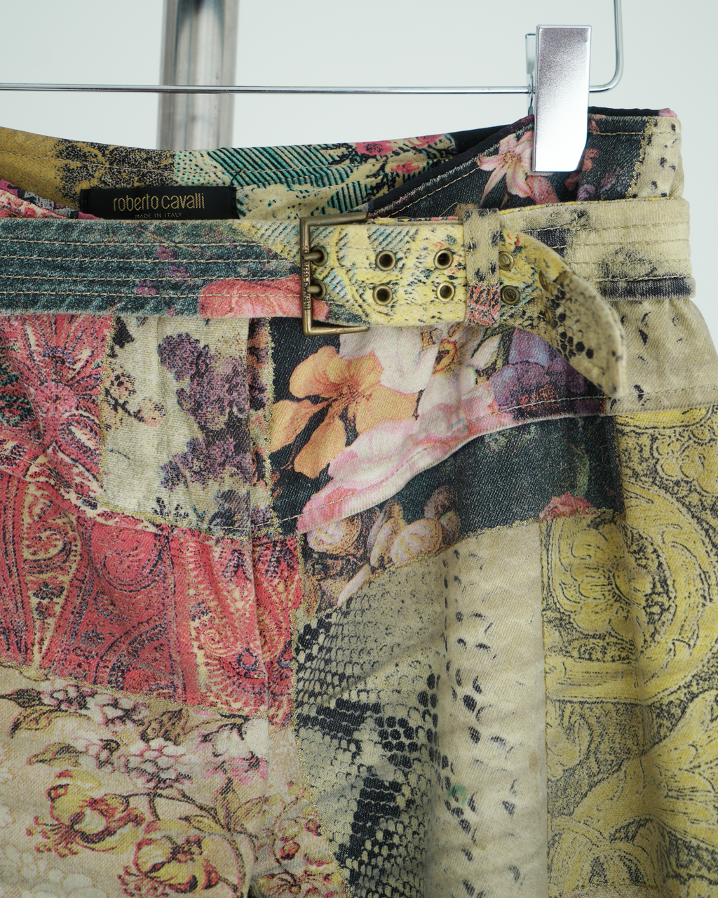 Roberto Cavalli "Patchwork" print straight-leg pants