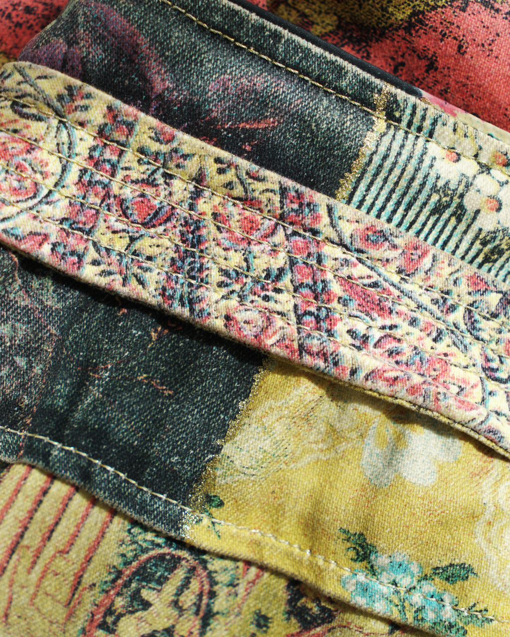 Roberto Cavalli "Patchwork" print straight-leg pants