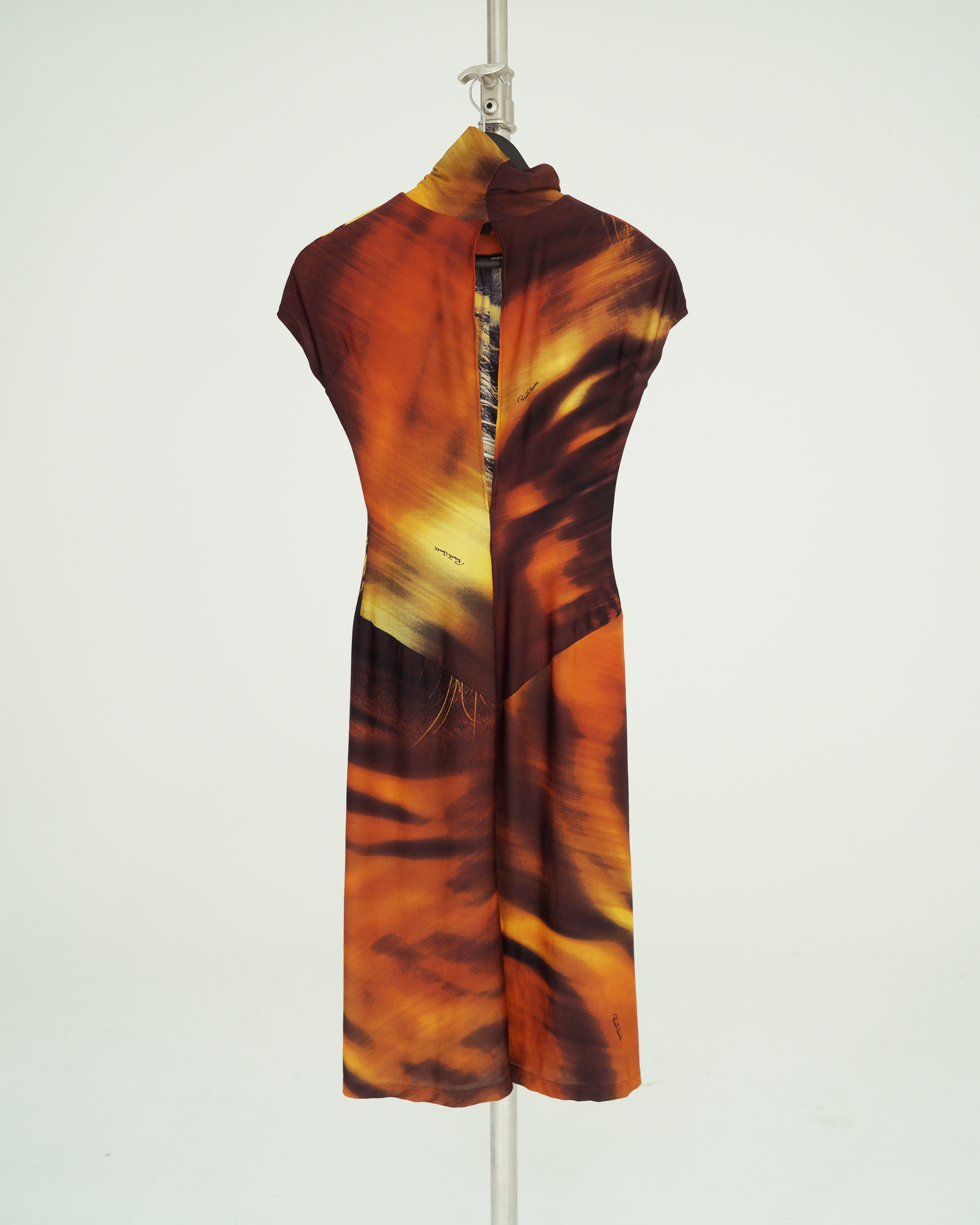 Roberto Cavalli tiger print midi dress
