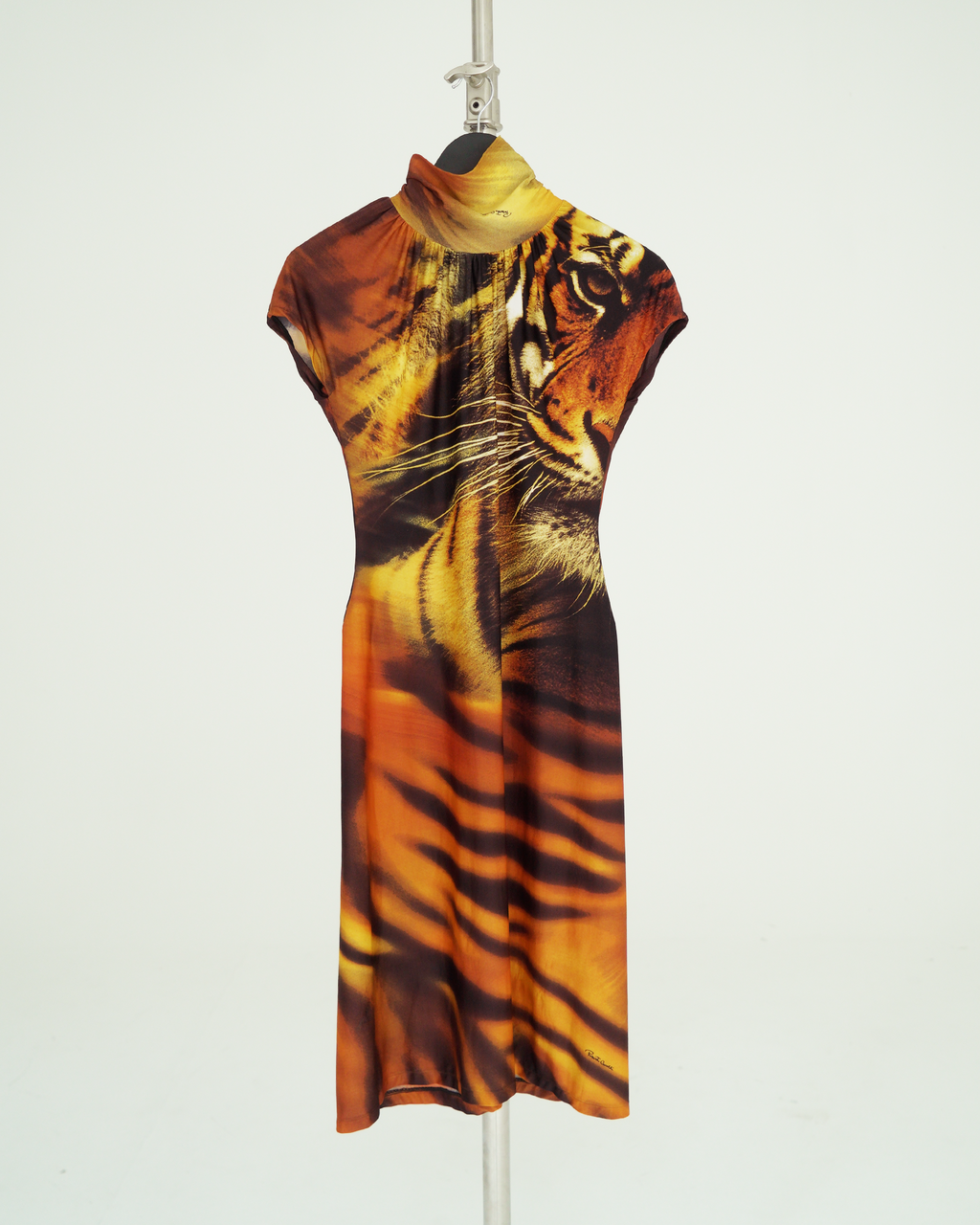 Roberto Cavalli tiger print midi dress