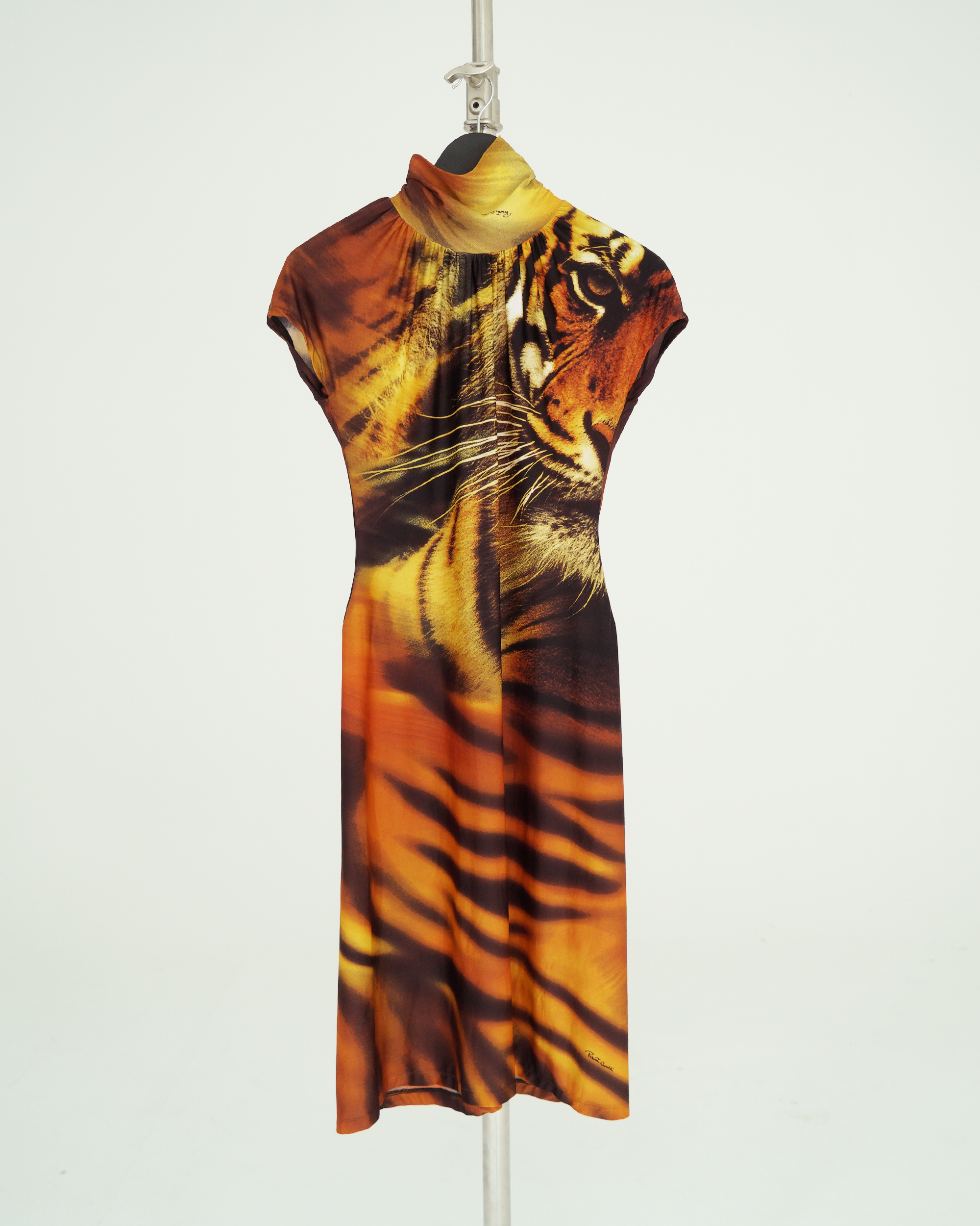 Roberto Cavalli tiger print midi dress