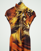 Roberto Cavalli tiger print midi dress