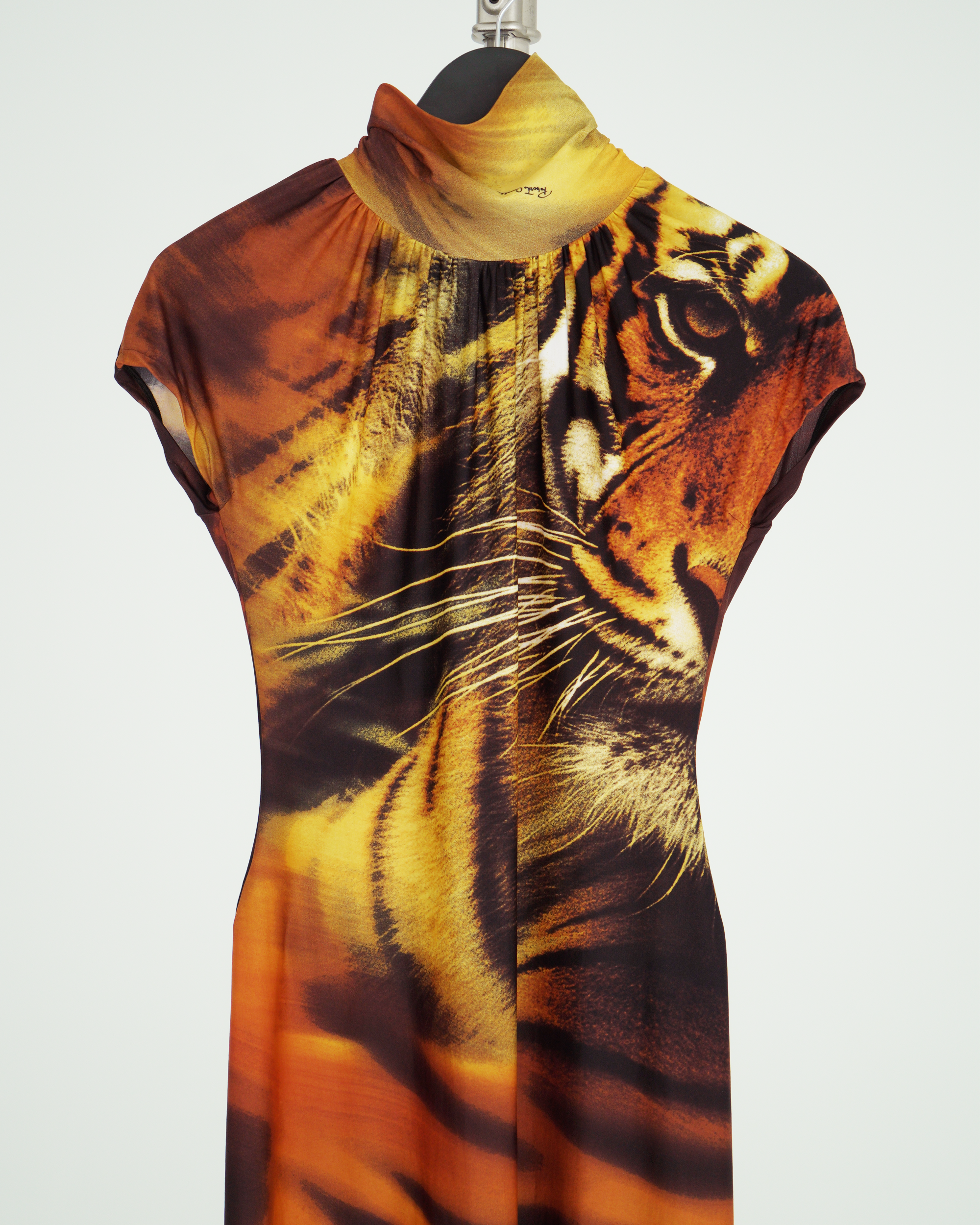 Roberto Cavalli tiger print midi dress