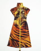 Roberto Cavalli tiger print midi dress
