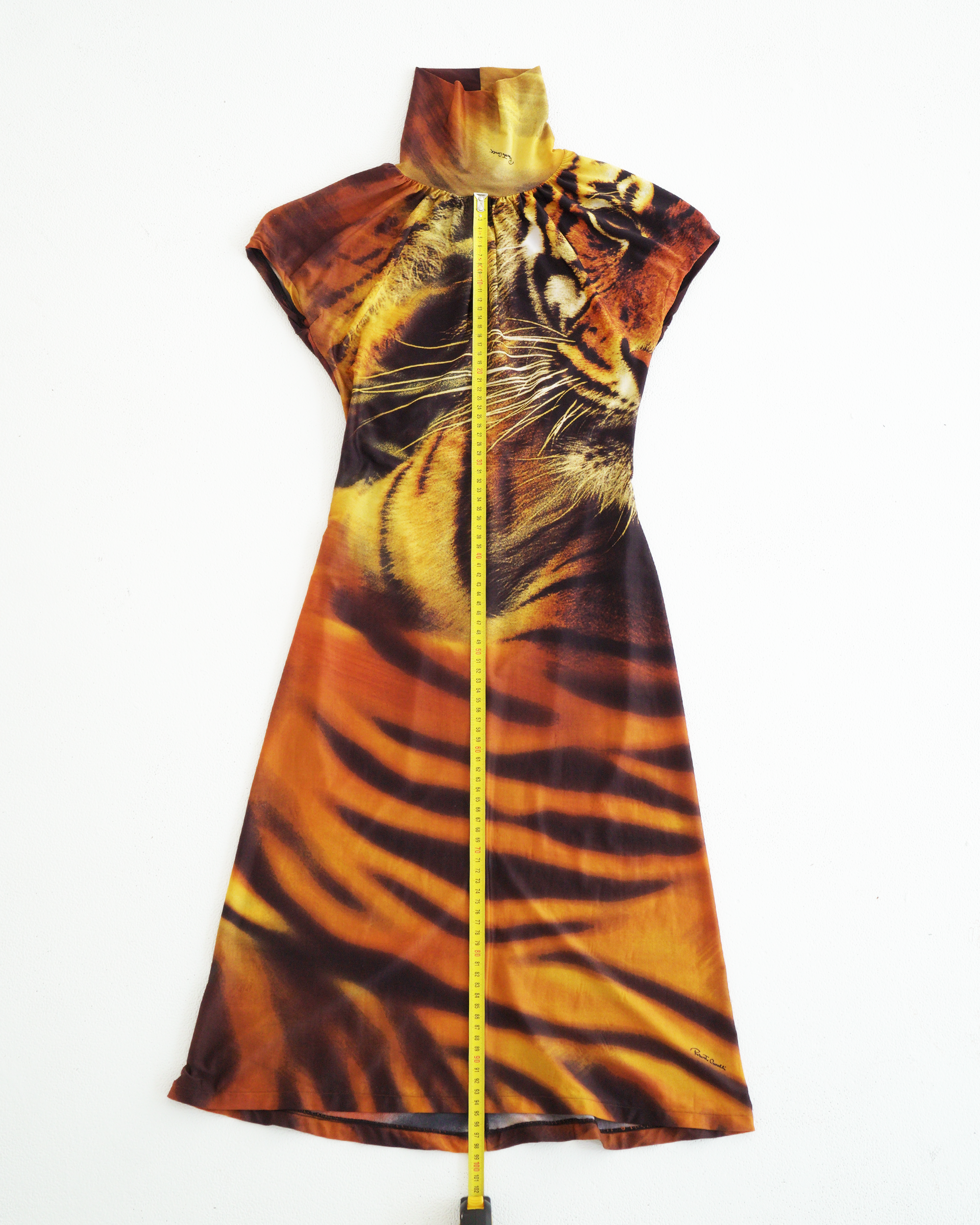 Roberto Cavalli tiger print midi dress