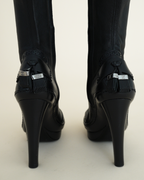 Celine A/W 2008 Brogue Wingtip Knee-High Stiletto Boots