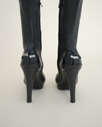 Celine A/W 2008 Brogue Wingtip Knee-High Stiletto Boots