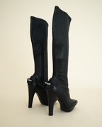 Celine A/W 2008 Brogue Wingtip Knee-High Stiletto Boots
