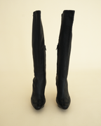 Celine A/W 2008 Brogue Wingtip Knee-High Stiletto Boots