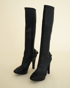 Celine A/W 2008 Brogue Wingtip Knee-High Stiletto Boots
