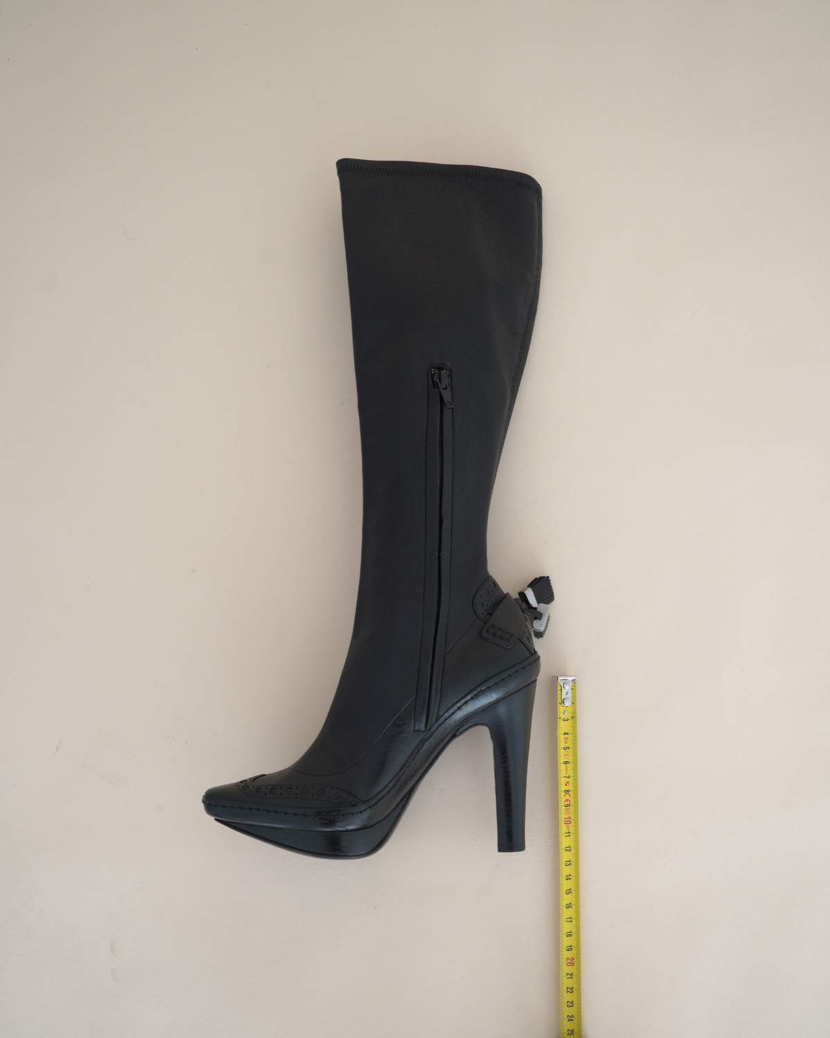 Celine A/W 2008 Brogue Wingtip Knee-High Stiletto Boots