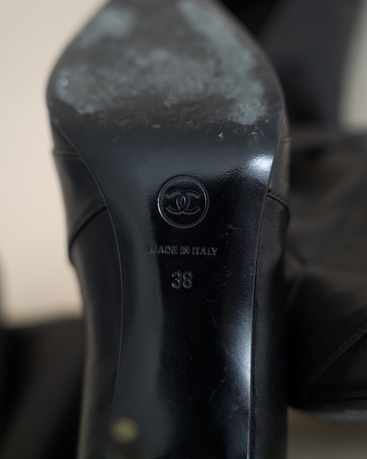 Chanel AW 2005 Thigh-High Leather Boots