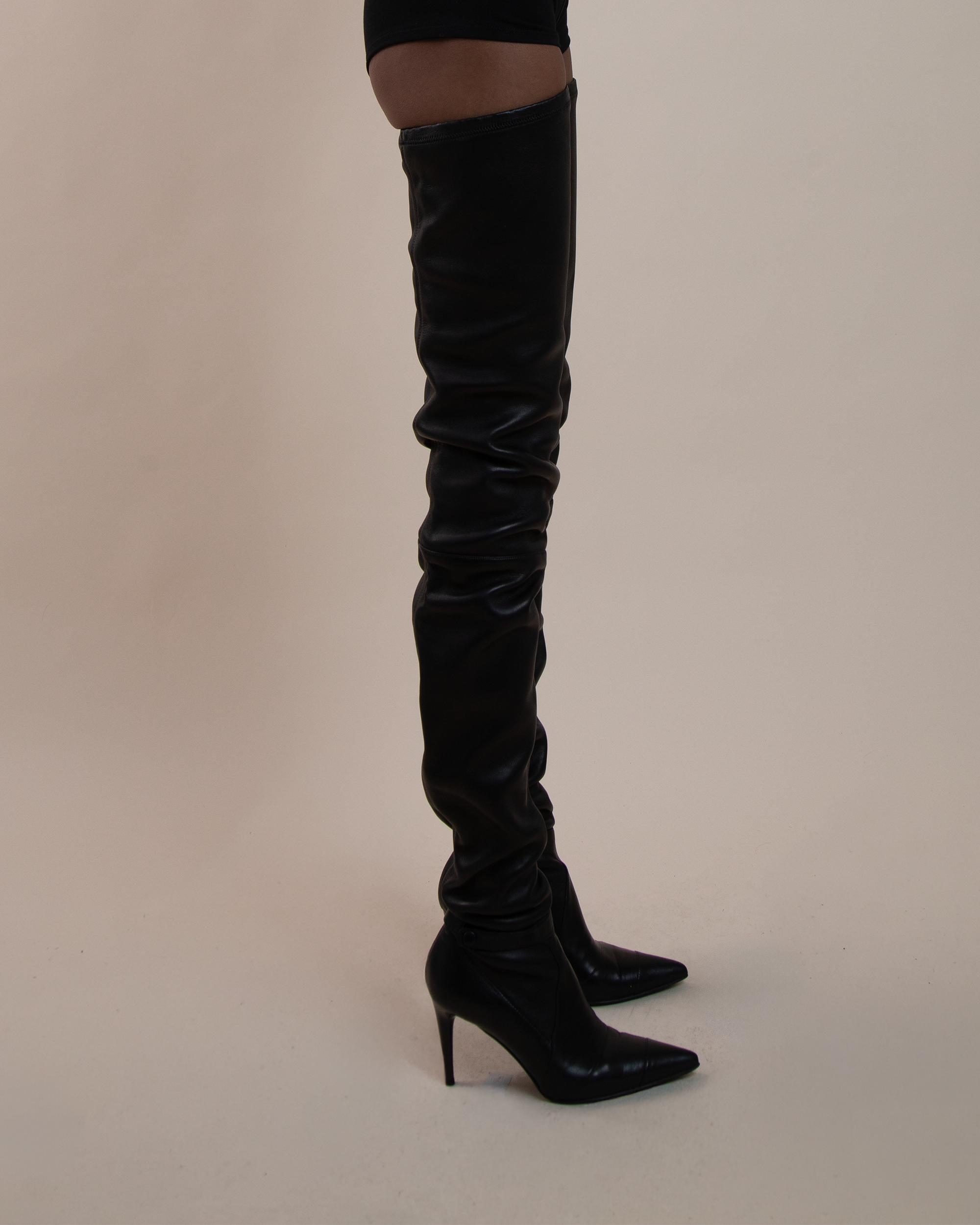 Chanel AW 2005 "The Devil Wears Prada" Thigh-High Leather Boots