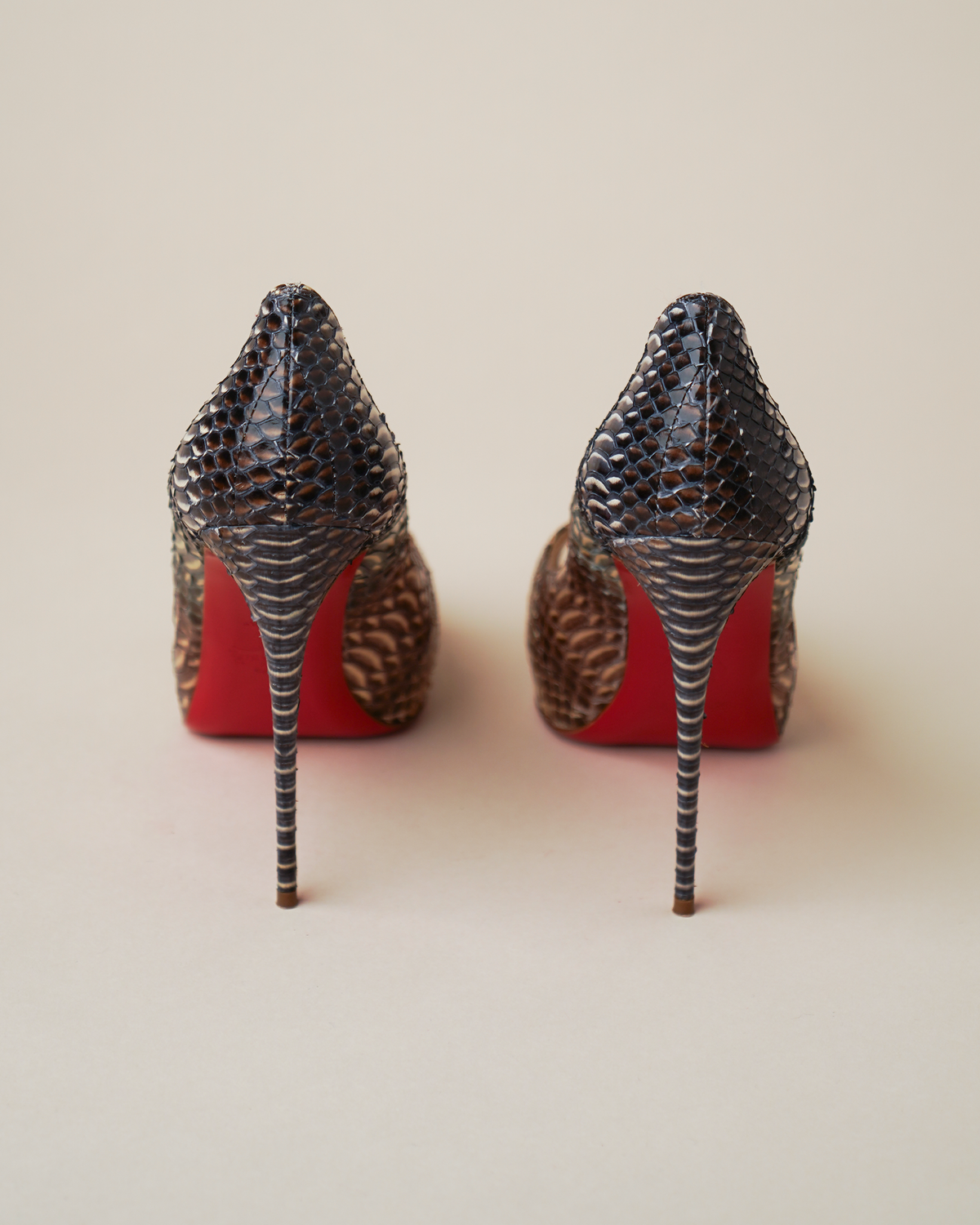 Christian Louboutin "Suellena" Python Platform Pumps